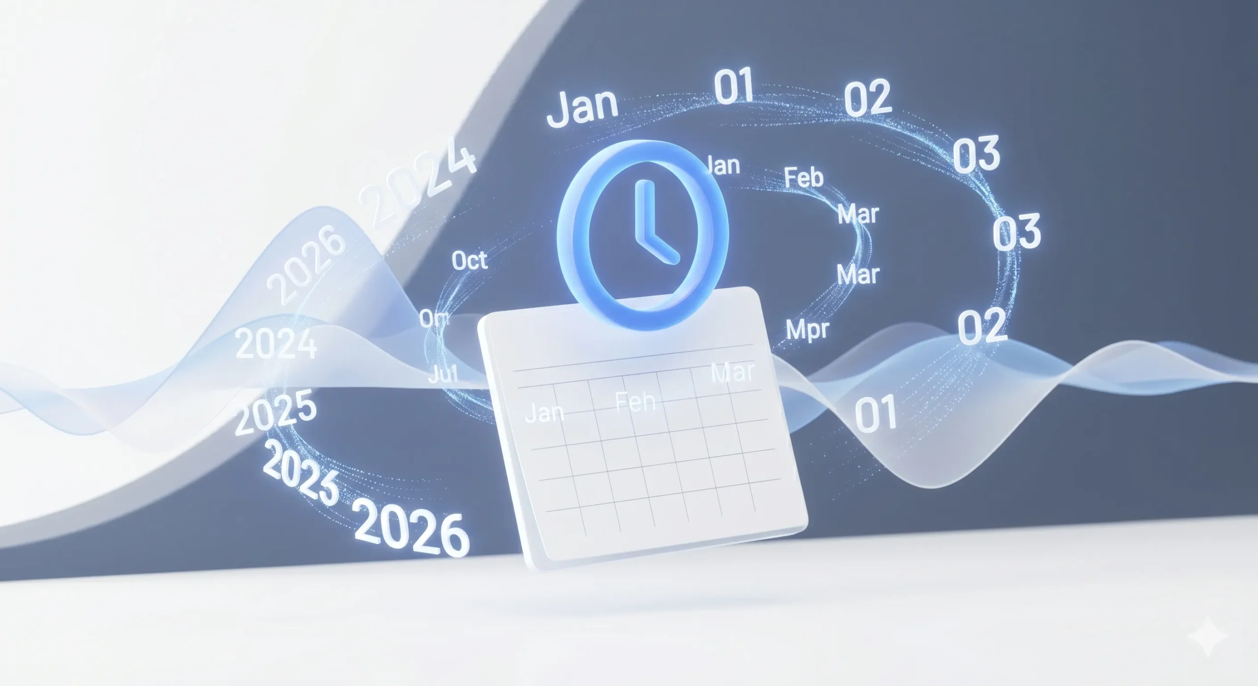 Fignit Age Calculator interface featuring a 3D calendar and clock to calculate age online in years, months, and days.